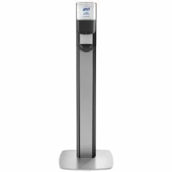 Flash Sale 🌟 GOJO Messenger™ Freestanding Floor Stand in Graphite with Silver Panel 👏