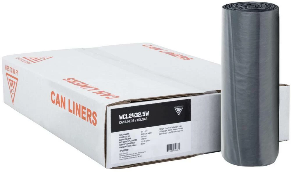 Buy ๐ Westcraft 44 x 55 in. 1.6 mil 56 gal Liner Roll in Grey (Case of 100) โจ