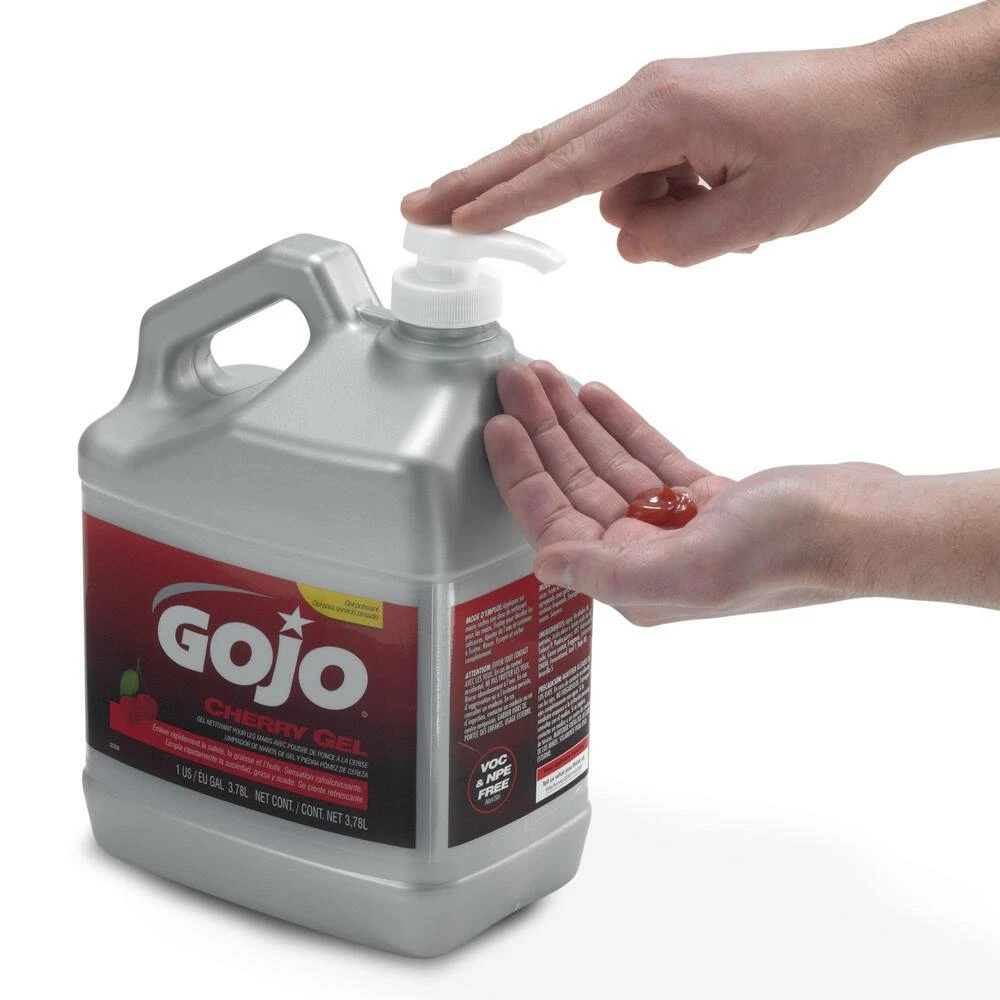 Promo ๐ฅ GOJO Cherry Gel Pumice Hand Cleaner with Pump Dispenser 1 gal ๐คฉ - Image 2