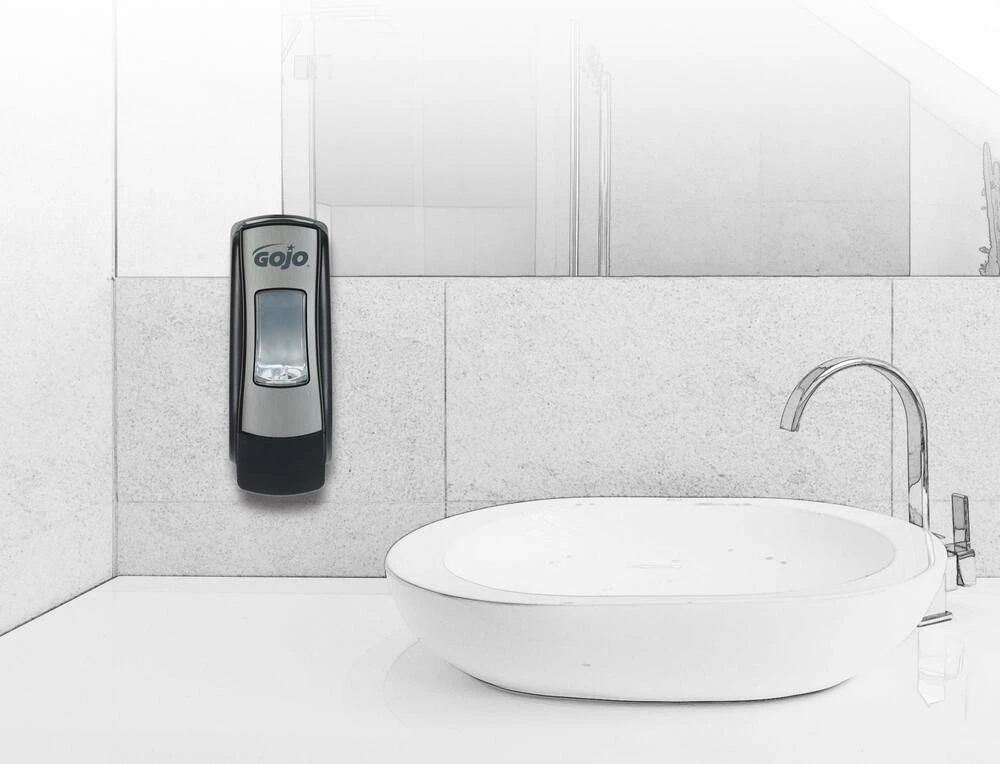 New ✔️ GOJO ADX-7™ 700ml Soap Dispenser in Black and Polished Chrome 🤩 - Image 2