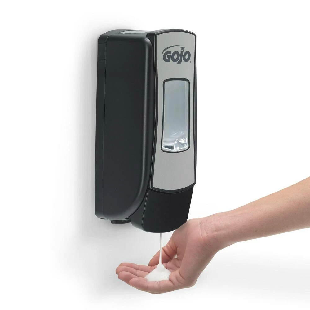 New ✔️ GOJO ADX-7™ 700ml Soap Dispenser in Black and Polished Chrome 🤩 - Image 3